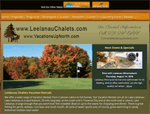 Tablet Screenshot of leelanauchalets.com